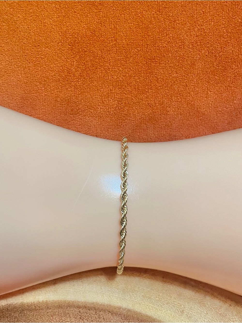 Gold Filled Twisted Rope Chain Bracelet NWOT